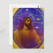 Jesus verkettet Glas AI Generierte Kunst Postkarte (Vorne/Hinten)