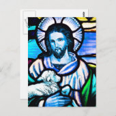 Jesus verkettetes Glas Postkarte (Vorne/Hinten)