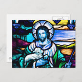 Jesus verkettetes Glas Postkarte (Vorne/Hinten)