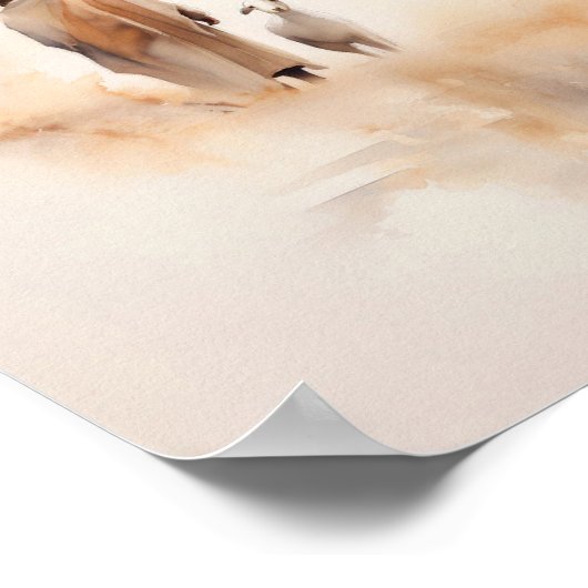 Jesus Verlasst die 99, die verlorene Schafe, digit Poster (Ecke)