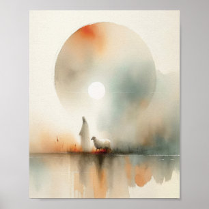 Jesus Verlasst die 99 - Parabel des verlorenen Sch Poster