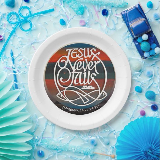 JESUS versage nie Pappteller (Party)