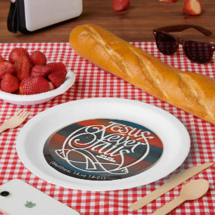 JESUS versage nie Pappteller