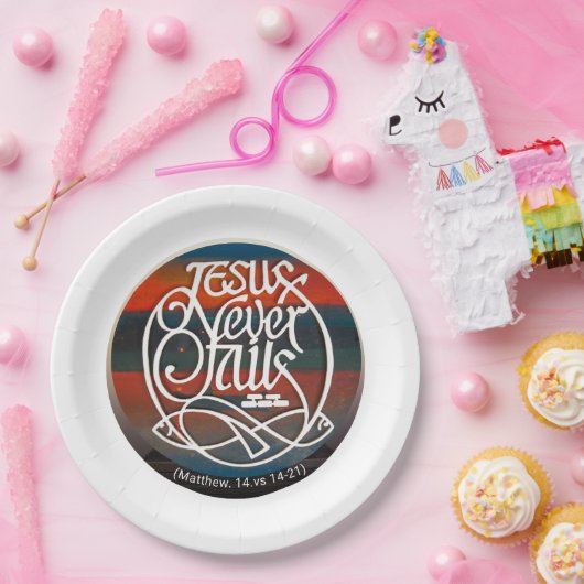 JESUS versage nie Pappteller (Party)