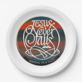 JESUS versage nie Pappteller (Vorderseite)