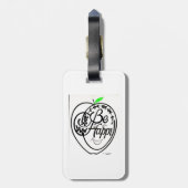 "JESUS versage nie. Sei glücklich" Gepäckanhänger (Rückseite vertikal)