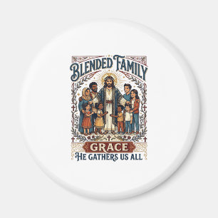 Jesus-Verschmelzungsfamilie-Stieffamilie-Shirt Chr Magnet