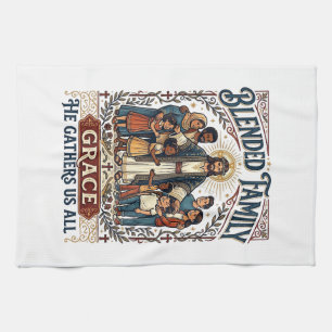 Jesus Verschmolzene Familie Stieffamilie-Shirt Chr Geschirrtuch