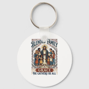 Jesus Verschmolzene Familie Stieffamilie-Shirt Chr Schlüsselanhänger