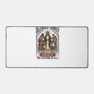 Jesus Verschmolzene Familie Stieffamilie-Shirt Chr Schreibtischunterlage