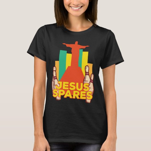 Jesus verschont Bowling-Team-Christen T-Shirt (Vorderseite)