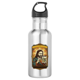 Jesus verschwommene Treppe Captcha-Test Tech-Siche Edelstahlflasche