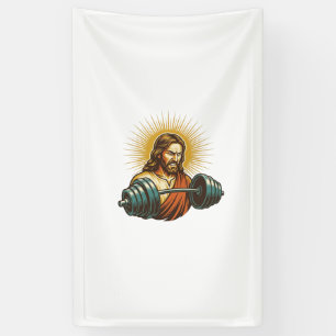 Jesus versehentlich zu viel Gewicht hinzufügen Fit Banner