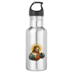 Jesus versehentlich zu viel Gewicht hinzufügen Fit Edelstahlflasche