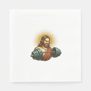 Jesus versehentlich zu viel Gewicht hinzufügen Fit Serviette