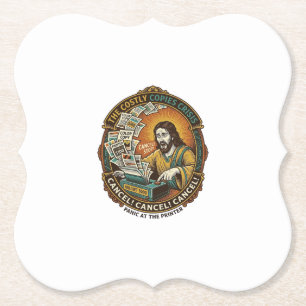 Jesus versehentlicher 100 Farbdrucke Druckerfehler Untersetzer