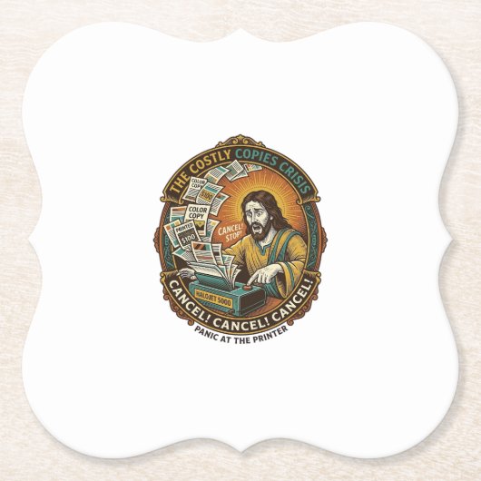 Jesus versehentlicher 100 Farbdrucke Druckerfehler Untersetzer (Vorderseite)