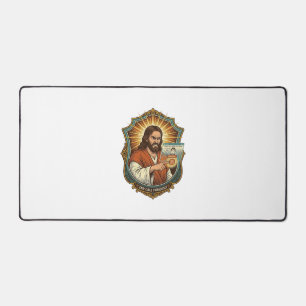 Jesus versehentlicher Videoanruf wählt Social Medi Schreibtischunterlage