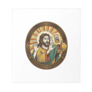 Jesus versehentliches Selfie mit Doppelkinn von de Notizblock