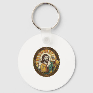 Jesus versehentliches Selfie mit Doppelkinn von de Schlüsselanhänger