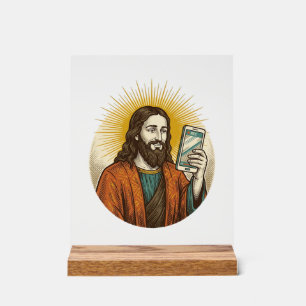 Jesus versehentliches Video anstelle von Foto Kame Acrylschild
