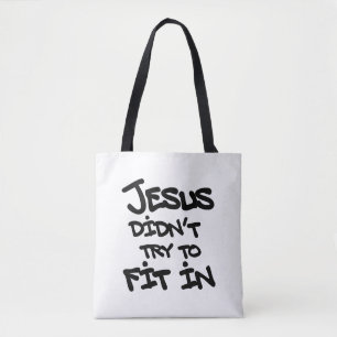 Jesus versuchte nicht, sich anzupassen Lustige Gra Tasche