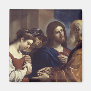 Jesus verteidigt Ehebrecherin-Magneten Magnet