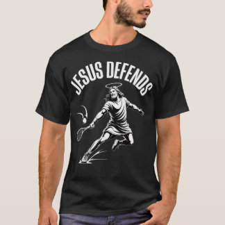 Jesus verteidigt Tennis Christliche Sportarten T-Shirt