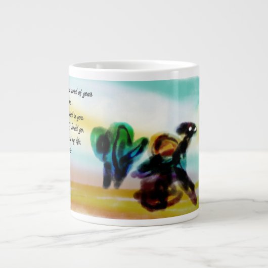 Jesus vertrau  Jumbo-Tasse (Vorderseite)