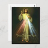 Jesus vertraue ich auf dich göttliche Gnade Religi Postkarte (Vorne/Hinten)