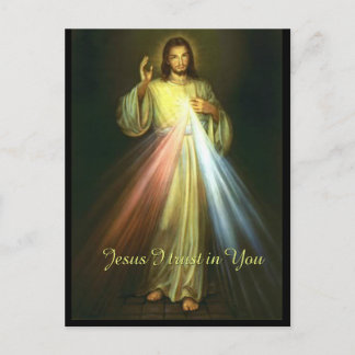 Jesus vertraue ich auf dich göttliche Gnade Religi Postkarte