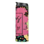 Jesus: Vertrauen, Glaube, blutige Hingabe Thermosbecher (Nach rechts gedreht)