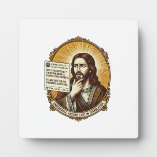 Jesus verwirrt Auto-Übersetzung Post fehlgeschlage Fotoplatte