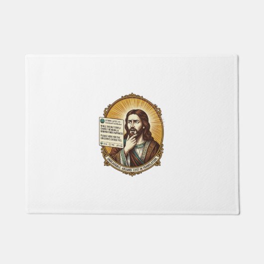 Jesus verwirrt Auto-Übersetzung Post fehlgeschlage Fußmatte (Vorderseite)