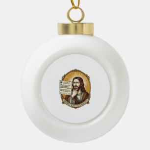 Jesus verwirrt Auto-Übersetzung Post fehlgeschlage Keramik Kugel-Ornament