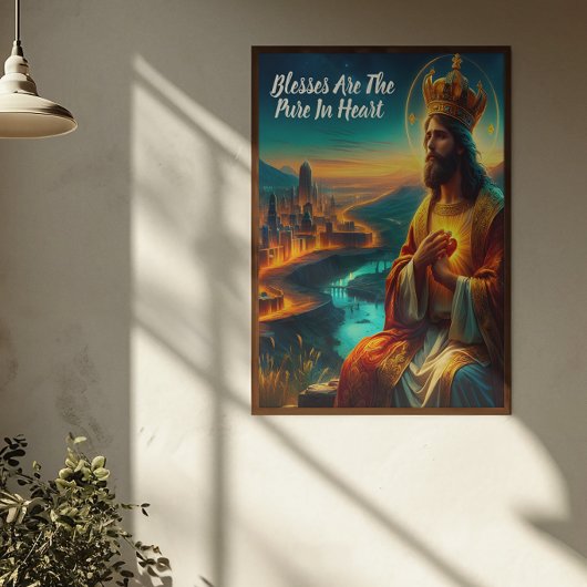 Jesus verziert mit einer majestätischen Krone Poster
