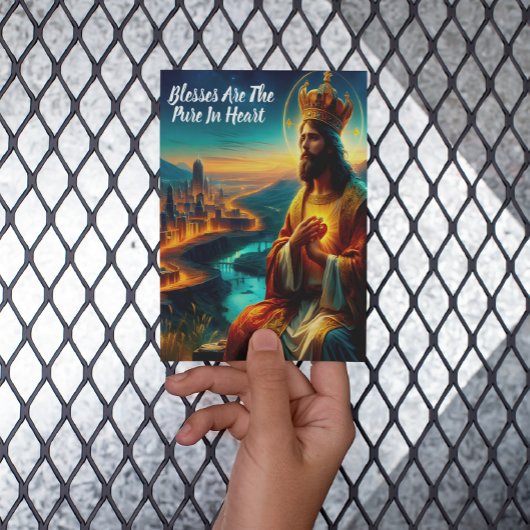 Jesus verziert mit einer majestätischen Krone Postkarte