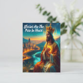 Jesus verziert mit einer majestätischen Krone Postkarte (Stehend Vorderseite)