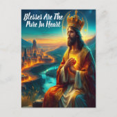 Jesus verziert mit einer majestätischen Krone Postkarte (Vorderseite)