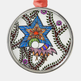 Jesus-Verzierung Silbernes Ornament