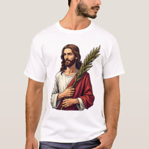 Jesus Victory Palm Vintage Gravur T-Shirt 2