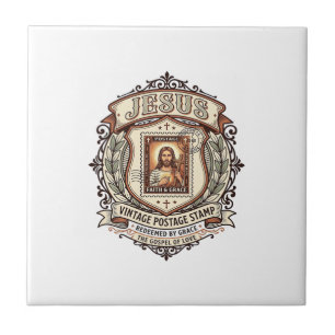 Jesus Vintage-Postage-Stempel Jesus Vintage-Postag Fliese