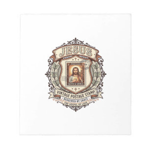 Jesus Vintage-Postage-Stempel Jesus Vintage-Postag Notizblock