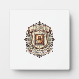 Jesus Vintage-Postbriefmarke Jesus Vintage-Postbri Fotoplatte
