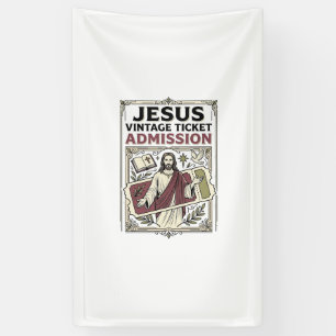 Jesus Vintage Ticket Eintritt Jesus Vintage Ticke Banner
