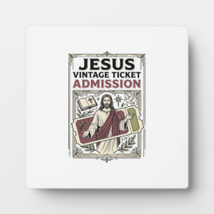 Jesus Vintage Ticket Eintritt Jesus Vintage Ticke Fotoplatte