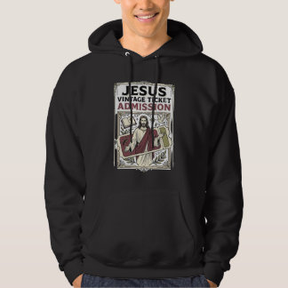Jesus Vintage Ticket Eintritt Jesus Vintage Ticke Hoodie