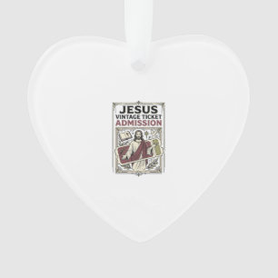 Jesus Vintage Ticket Eintritt Jesus Vintage Ticke Ornament