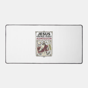 Jesus Vintage Ticket Eintritt Jesus Vintage Ticke Schreibtischunterlage