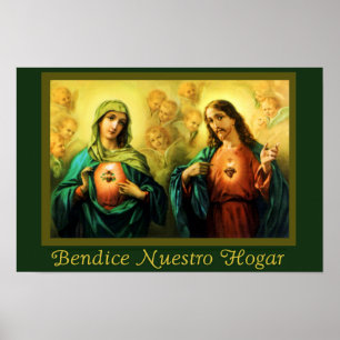 Jesus & Virgen Bendicion del Hogar Spanisches Post Poster